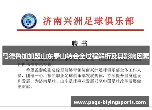 马德鲁加加盟山东泰山转会全过程解析及其影响因素